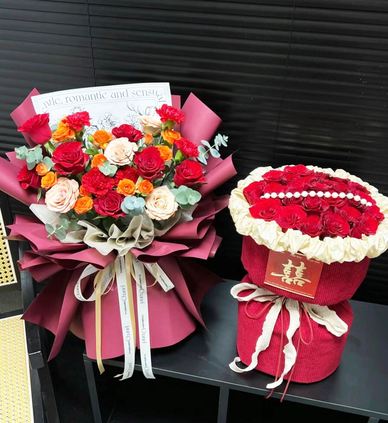 【以爱之名】33朵红玫瑰订婚小香风花束·结婚领证鲜花速递·全国配送