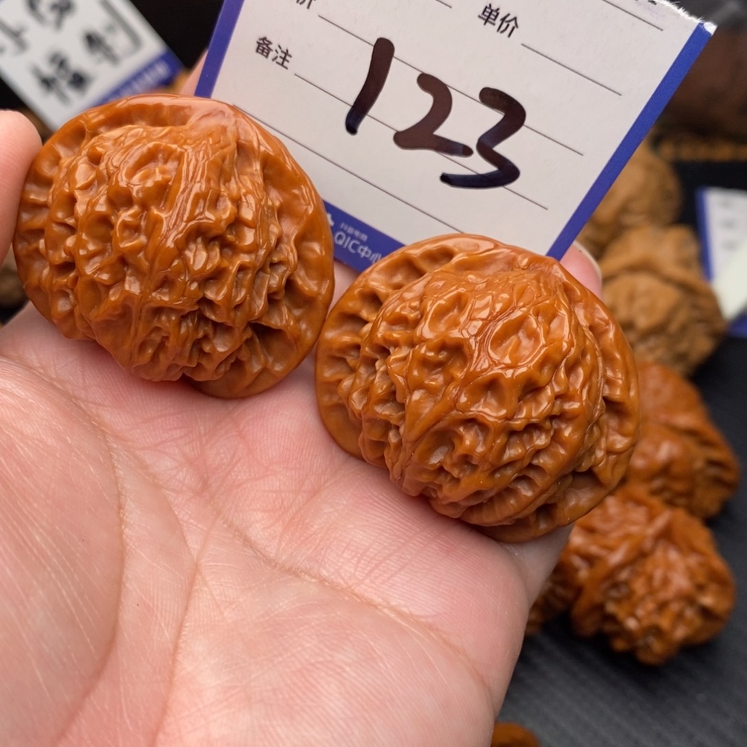 文玩核桃把件宫灯42mom