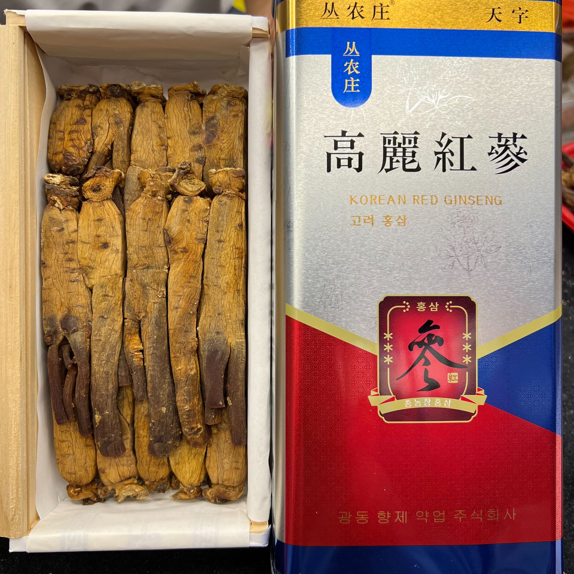 （小小新专属）丛农庄高丽参 银盒 15头高丽参 600g