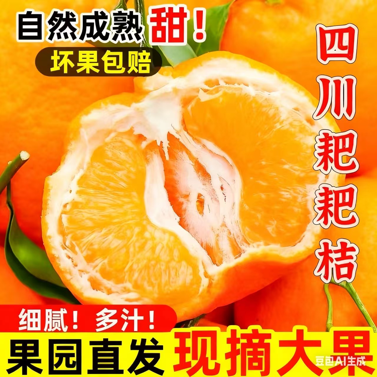 H正宗水果新鲜应季批发耙耙橘子桔子现摘现发头茬带箱5斤整