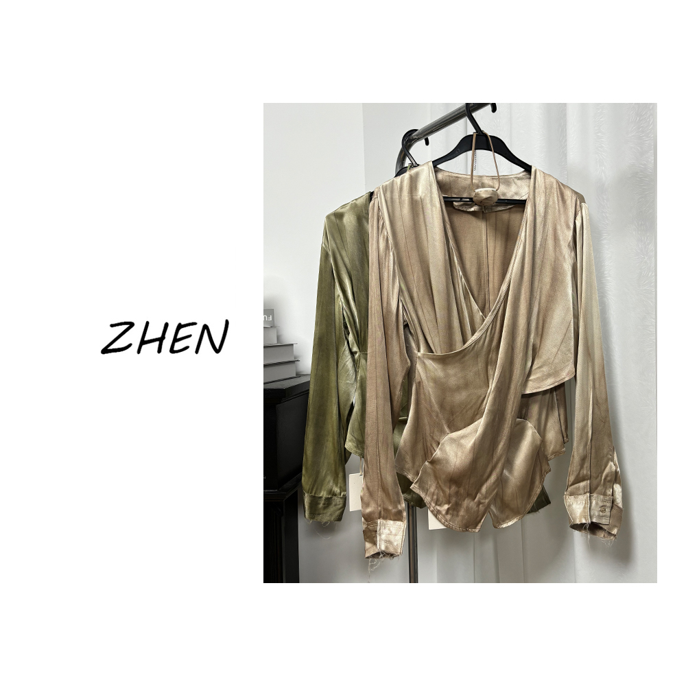 【ZHEN】K1081 2025新款衬衫显瘦时尚百搭设计师轻奢款