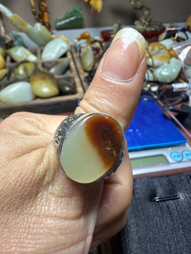 和田玉戒指内径可调节