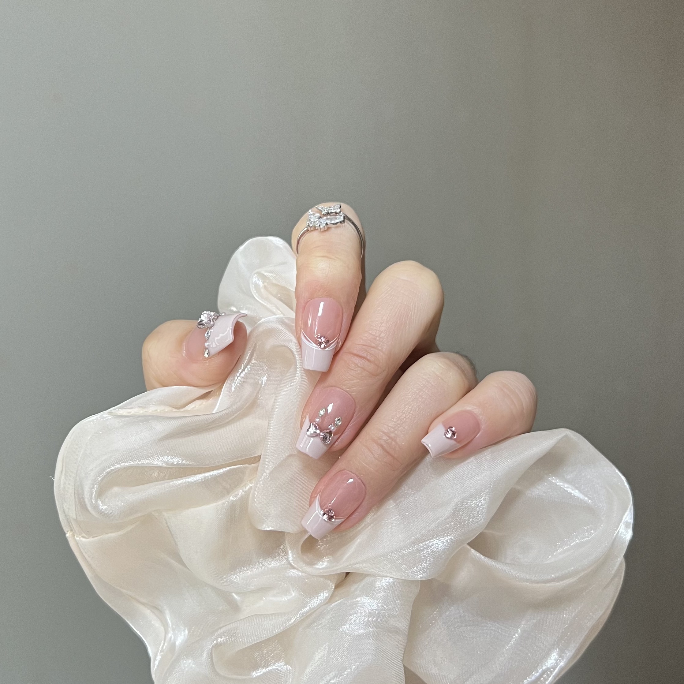 【实拍33】纯欲风裸色美甲法式指甲贴片高级感穿戴甲显白纯手工甲片