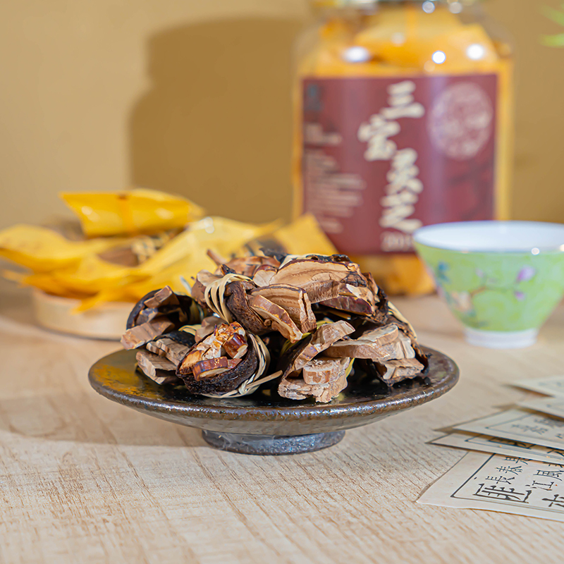 新会灵芝三宝扎正宗新会制品陈皮冲泡饮品陈皮直播