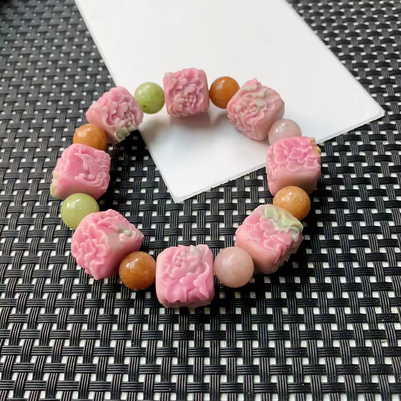 [聚小石]七彩粉方糖手时尚多样性发一个-奇石