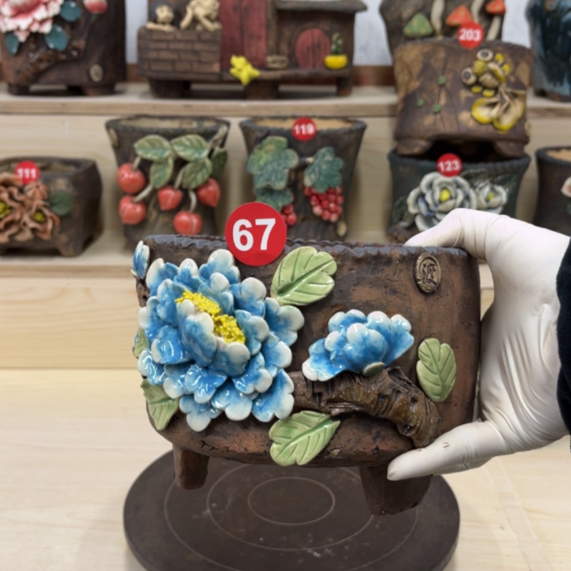 【闪购商品】紫砂花盆67号内口15外高13