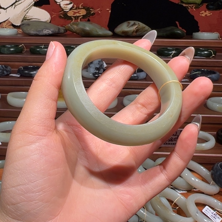 和田玉（子料）未镶嵌手镯56.9圈口手镯