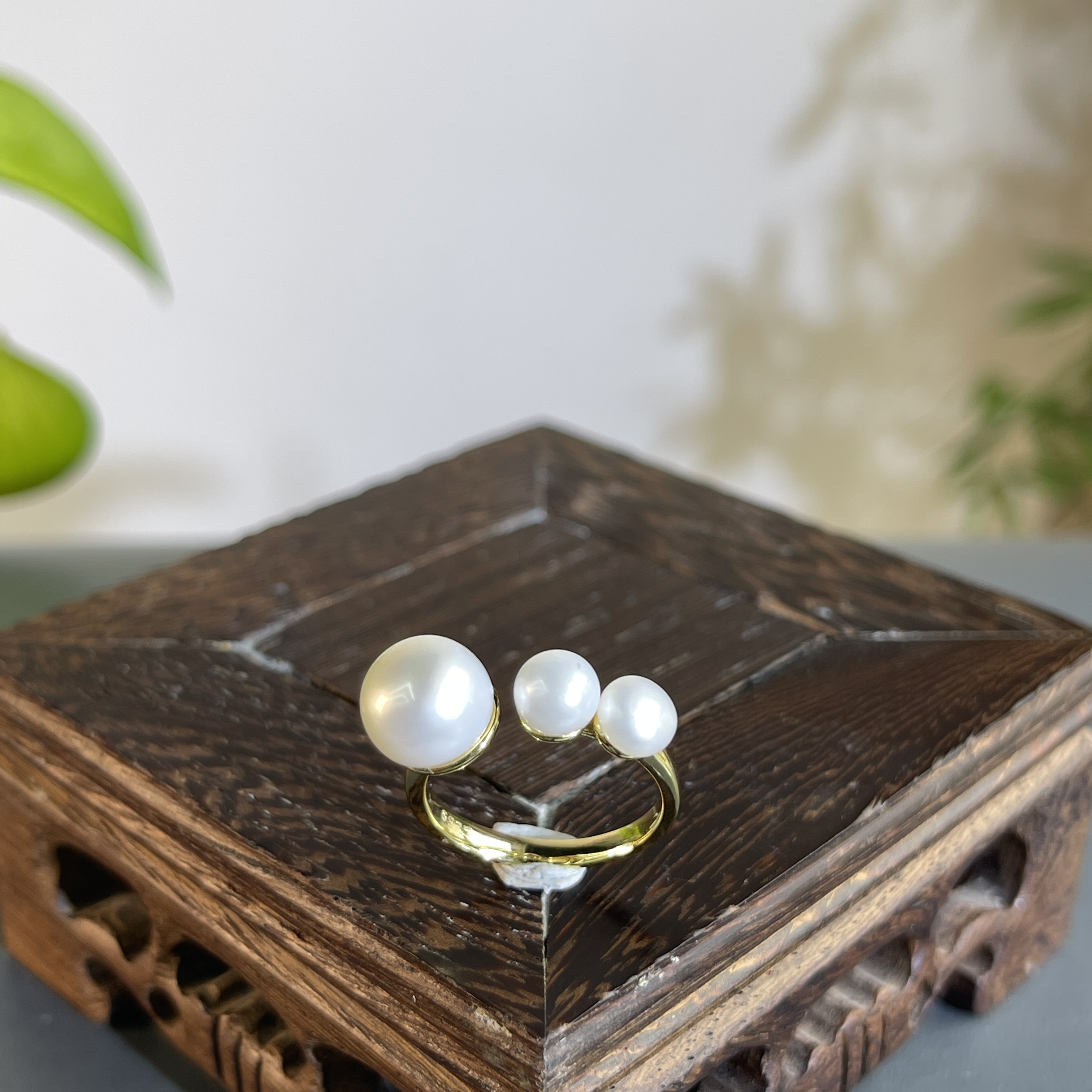 JCB15-06   S925镶嵌珍珠戒指