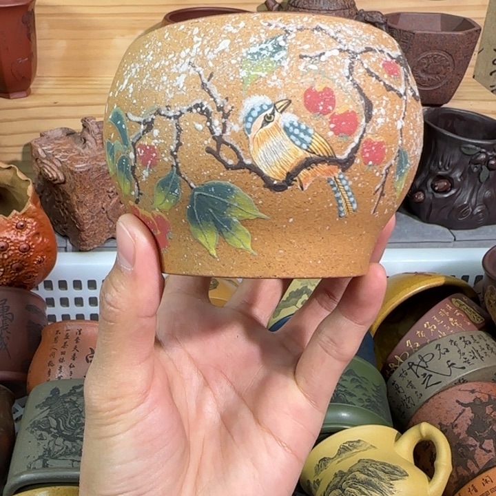 紫砂茶杯原矿紫砂杯