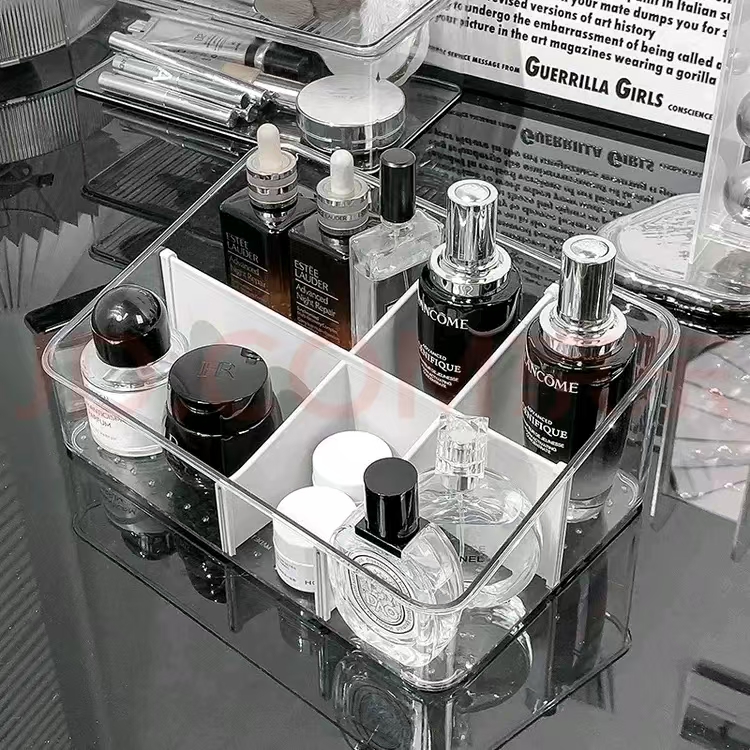 北欧风格注塑化妆品收纳收纳筐整理盒盒子大容量