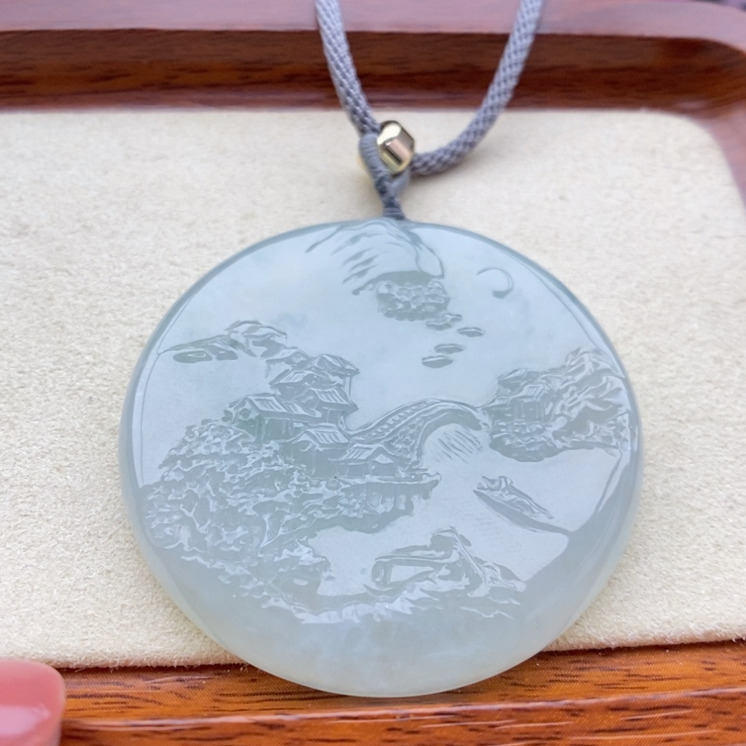 翡翠未镶嵌颈饰吊坠69