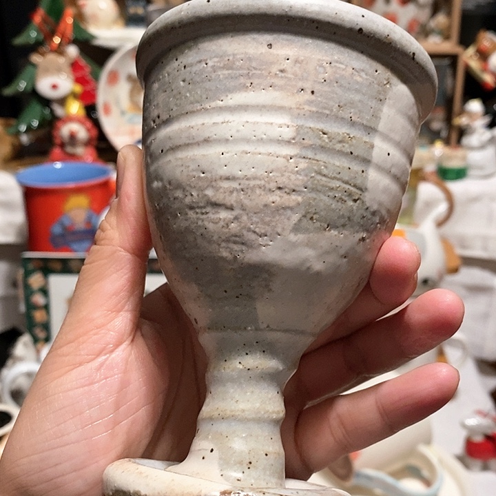 日本作家器粉引陶胎水杯可乐杯
