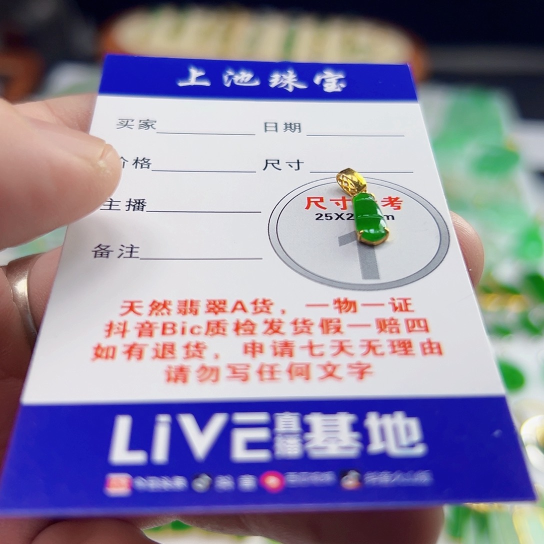颈饰18K金镶嵌翡翠翡翠