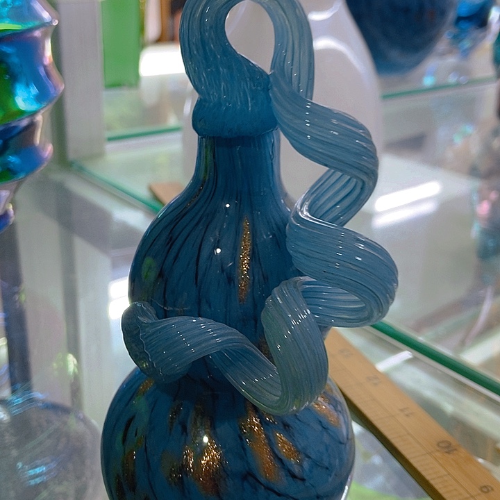 琉璃琉璃花瓶高18口7