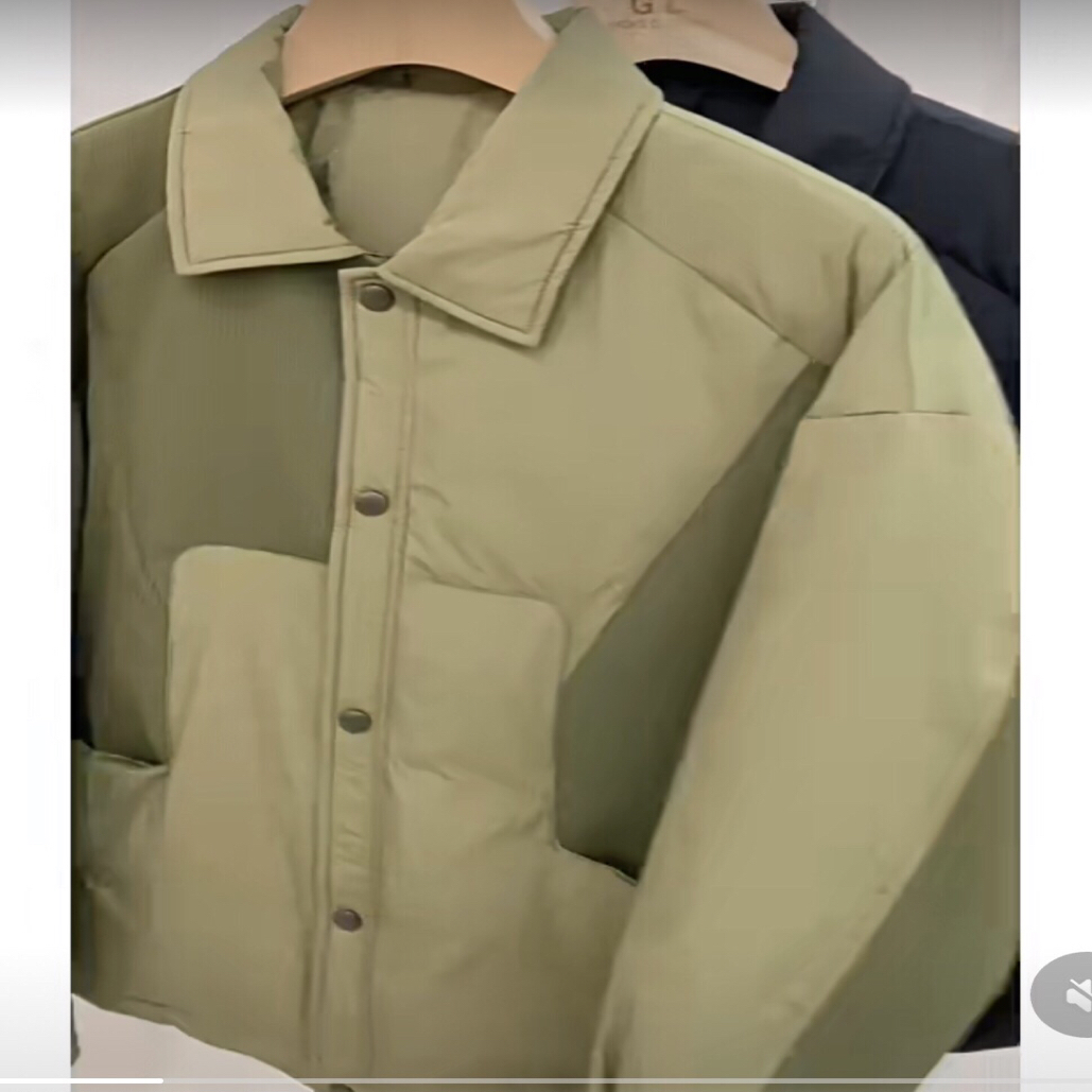 日系拼接设计感翻领轻薄羽绒服男冬季潮流百搭休闲保暖外套