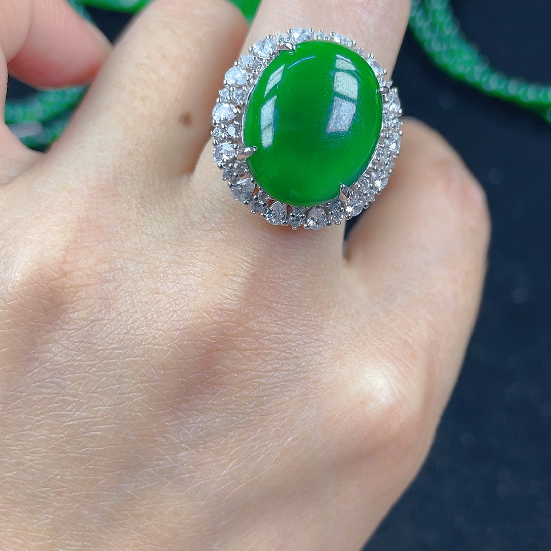 翡翠吊坠(不含链)银S925镶嵌M***a