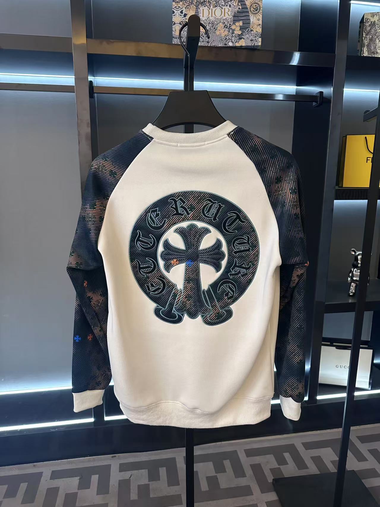 （加绒款）男士秋冬款轻奢百搭潮流修身重工卫衣F376