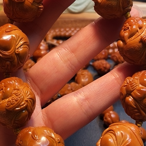 橄榄核手串/手链@****@橄榄雕