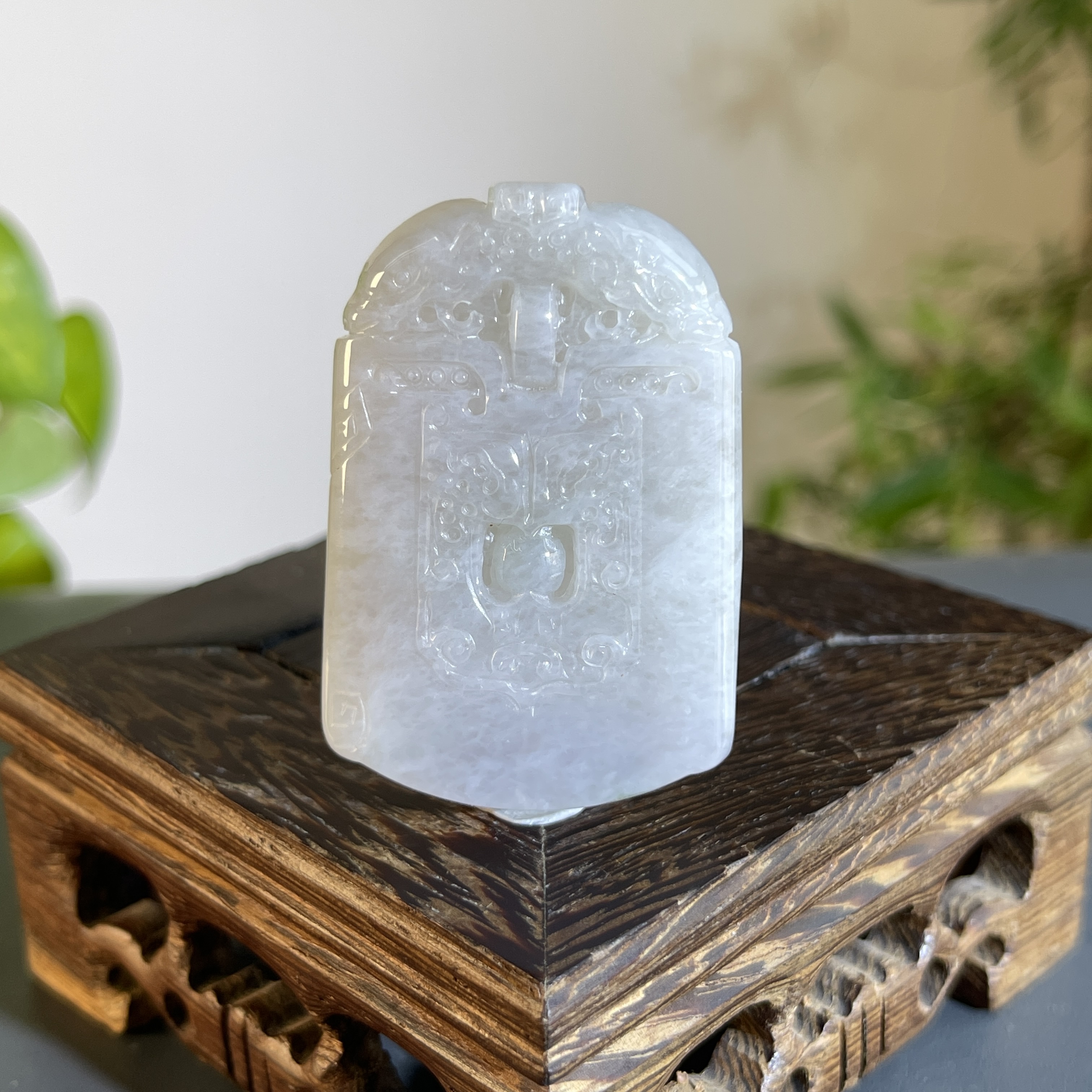 JTW14-06  天然缅甸翡翠A货 仿古牌