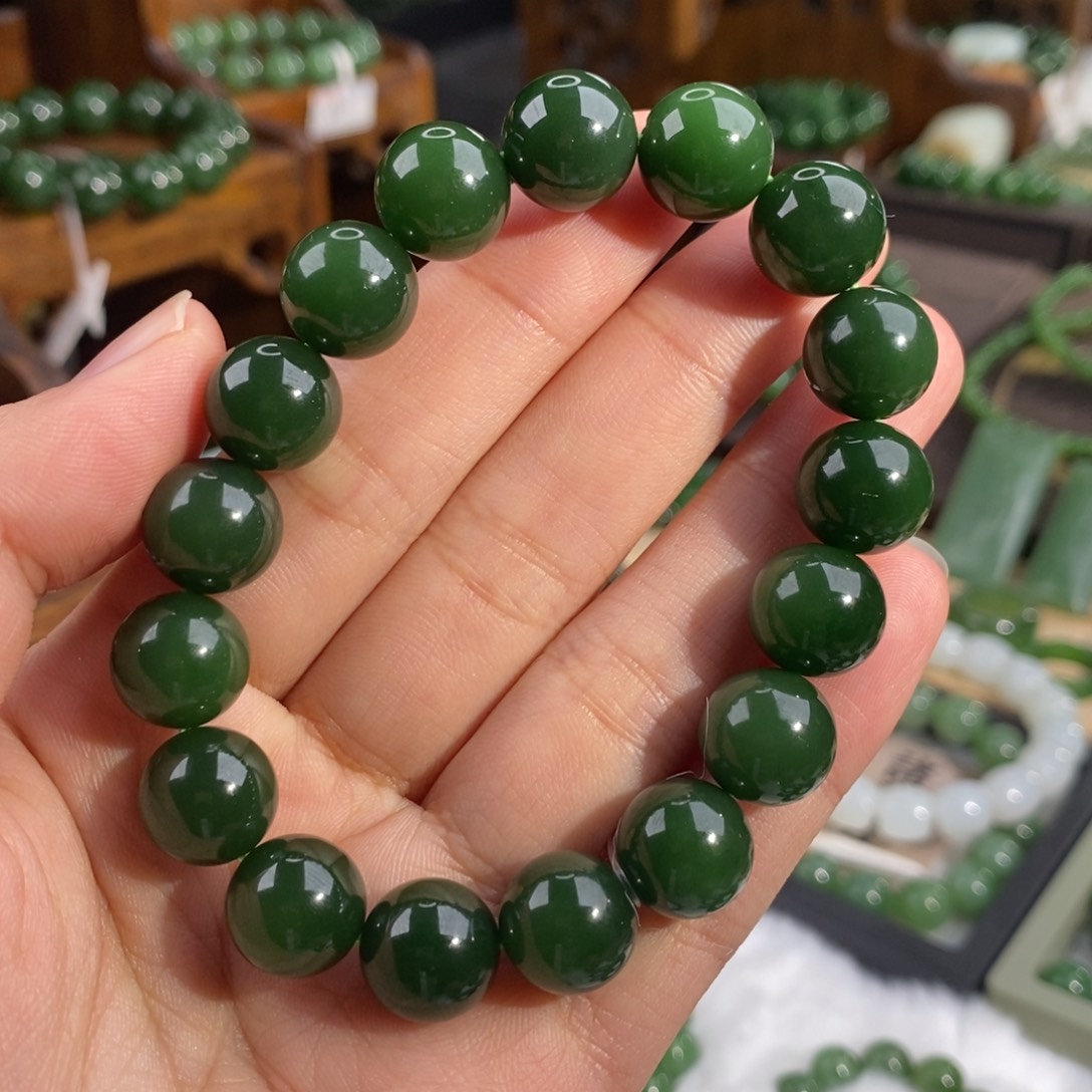 和田玉（碧玉）手链未镶嵌