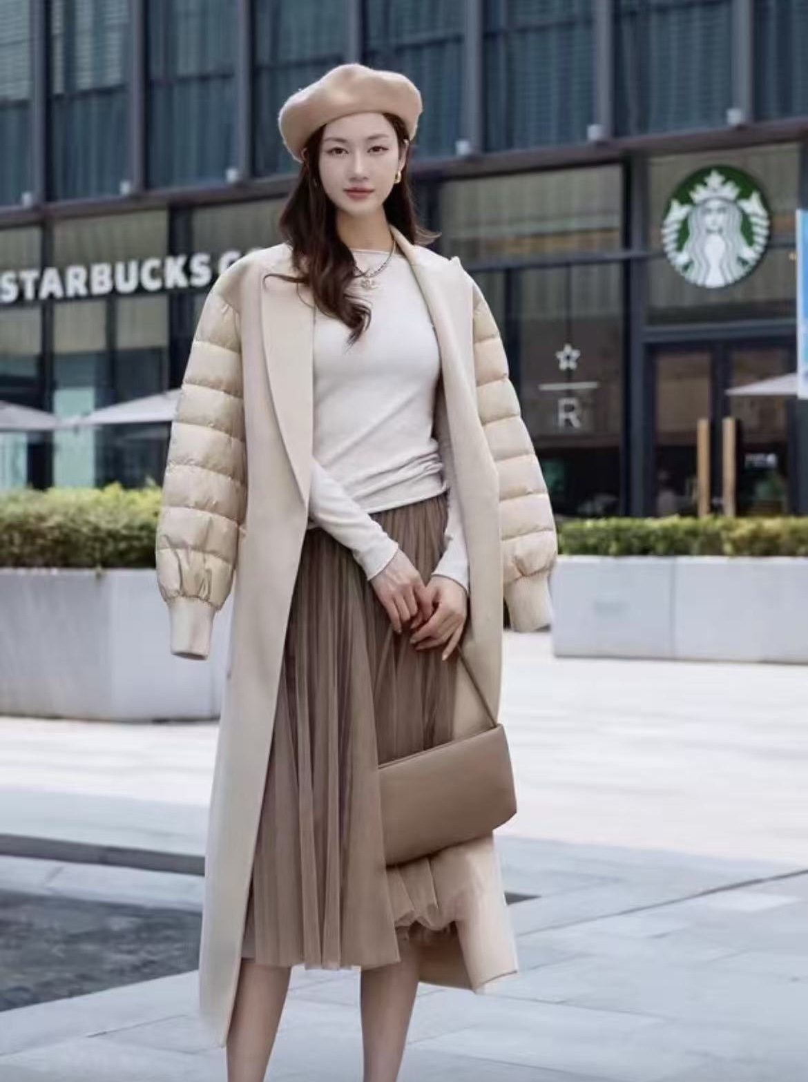 褶皱百搭冬季时尚修身中性高腰打底常规款开襟短外套针织薄款