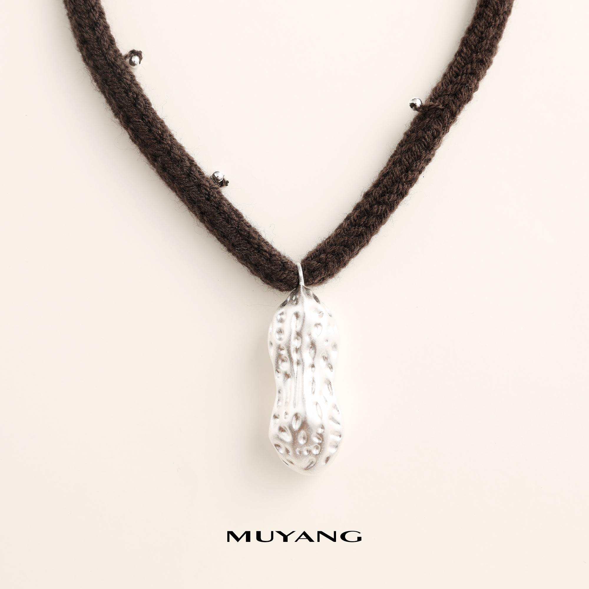 muyang/慕阳 铜合金吊坠 时尚气质个性编织落生项链