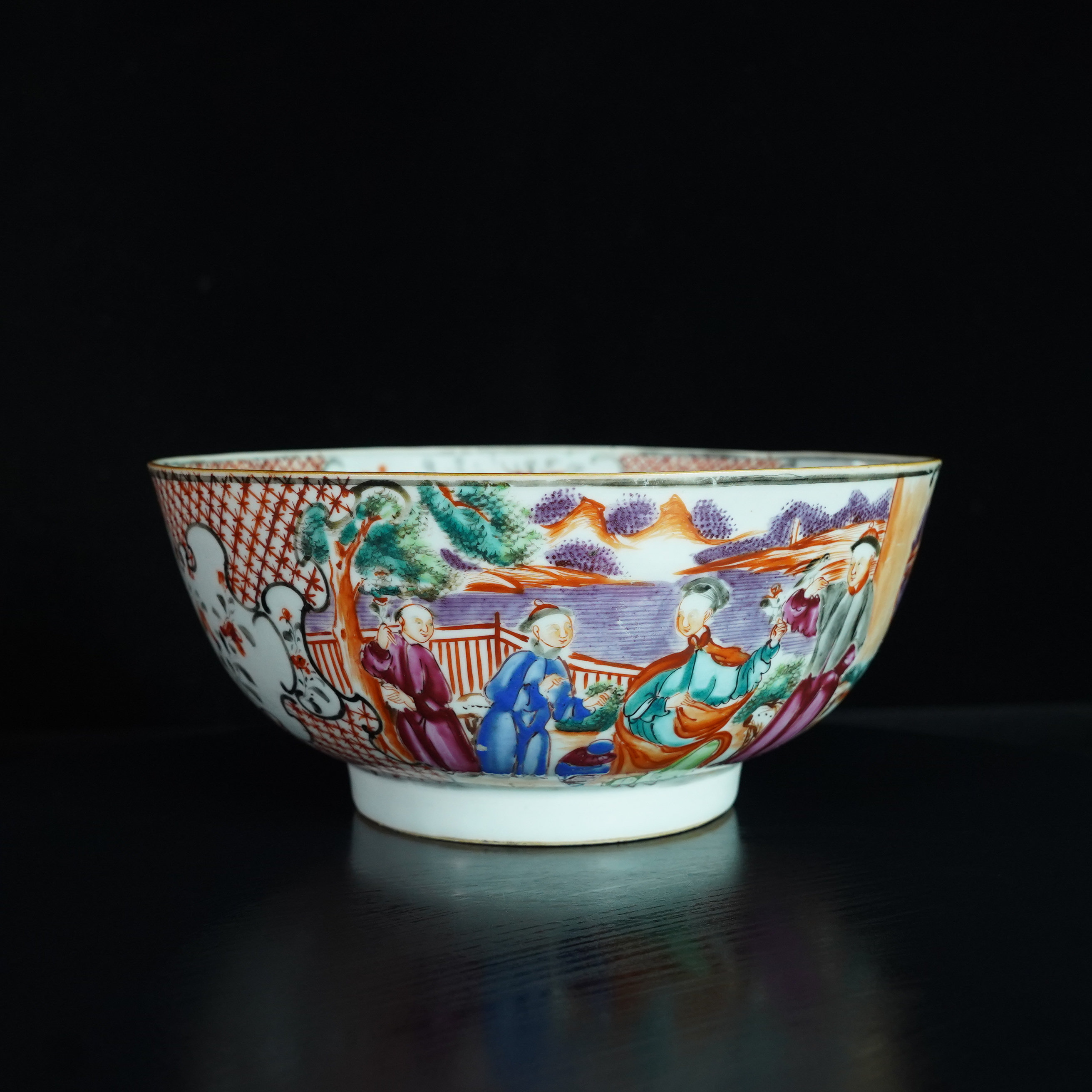 LABC241218061【十竹斋】清乾隆广彩人物赏碗