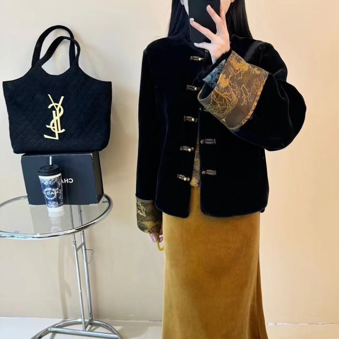 新中式国风盘扣中国风提花加棉外套唐装上衣TYX-098