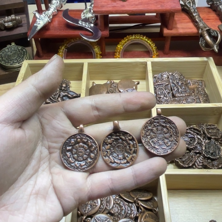 藏传小九宫紫利马3个翻砂