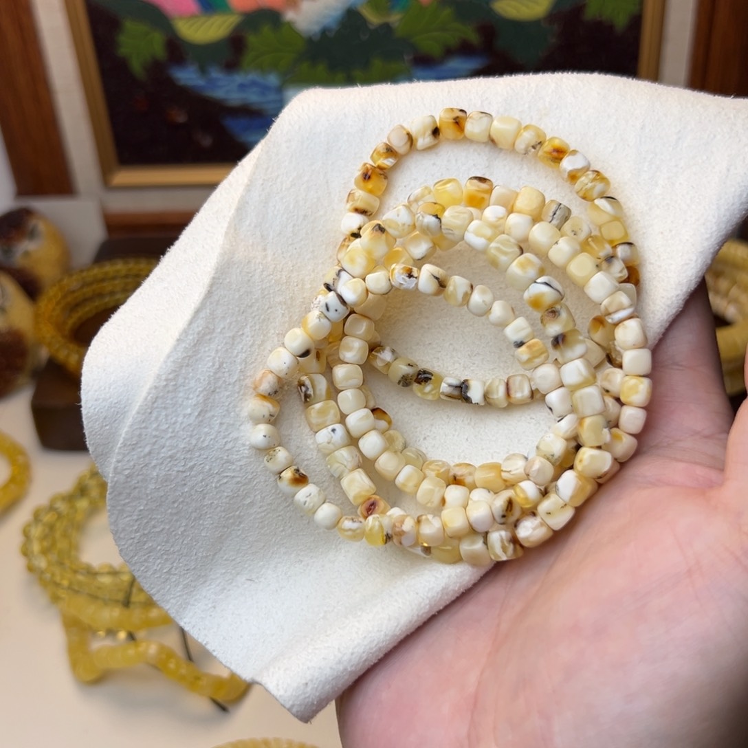 琥珀裸石未镶嵌奥利奥方糖 多样发其一