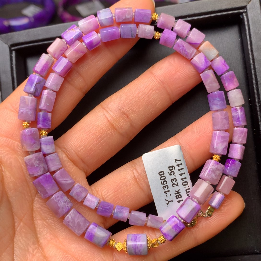 苏纪石（舒俱来）18K金镶嵌项链