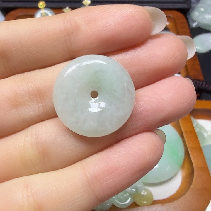 翡翠裸石天然翡翠平安扣