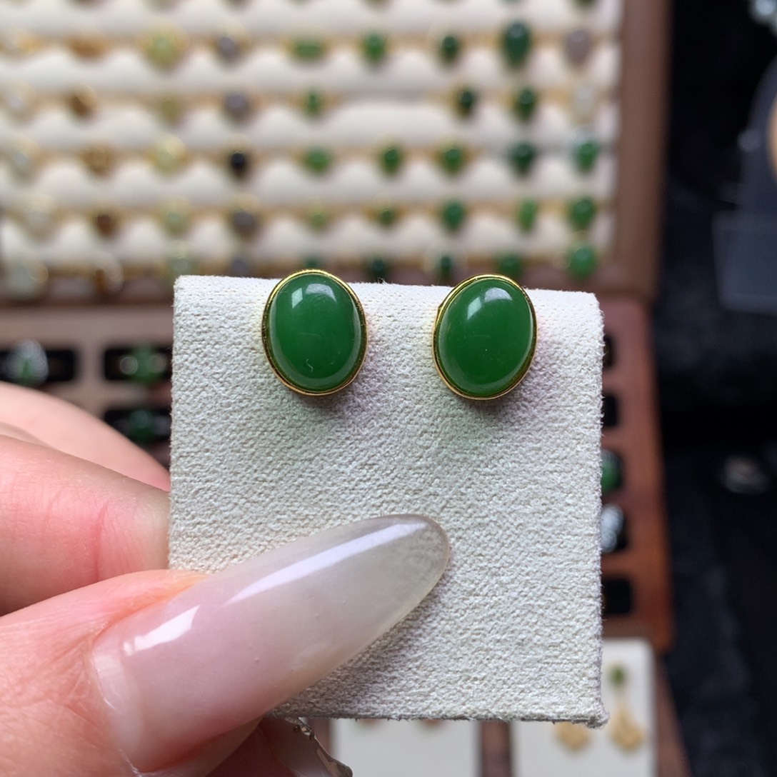 和田玉银S925镶嵌戒指