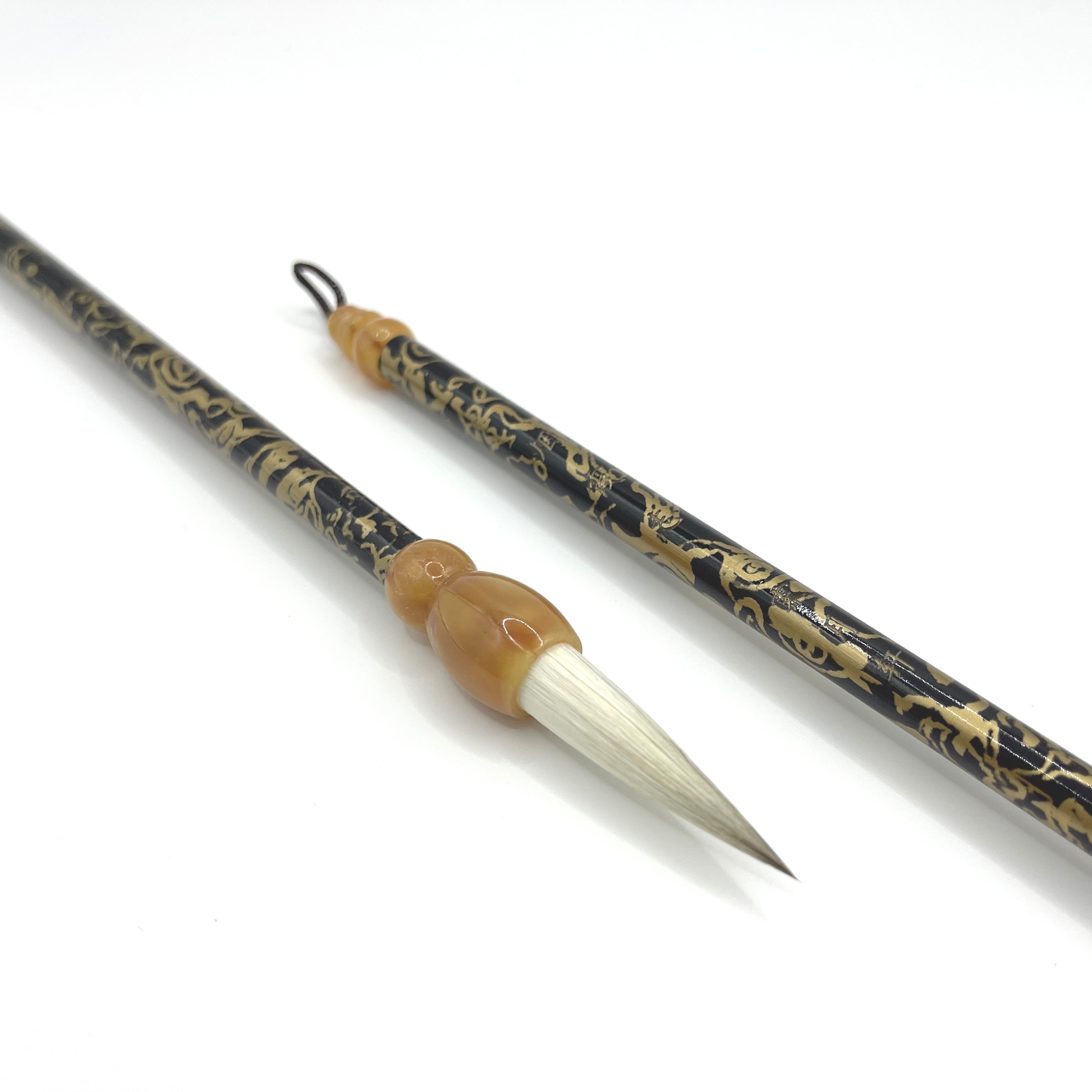 【烟霞志】黑尖兼毫毛笔出锋3.8口径1.0书画皆宜 仅清水试笔