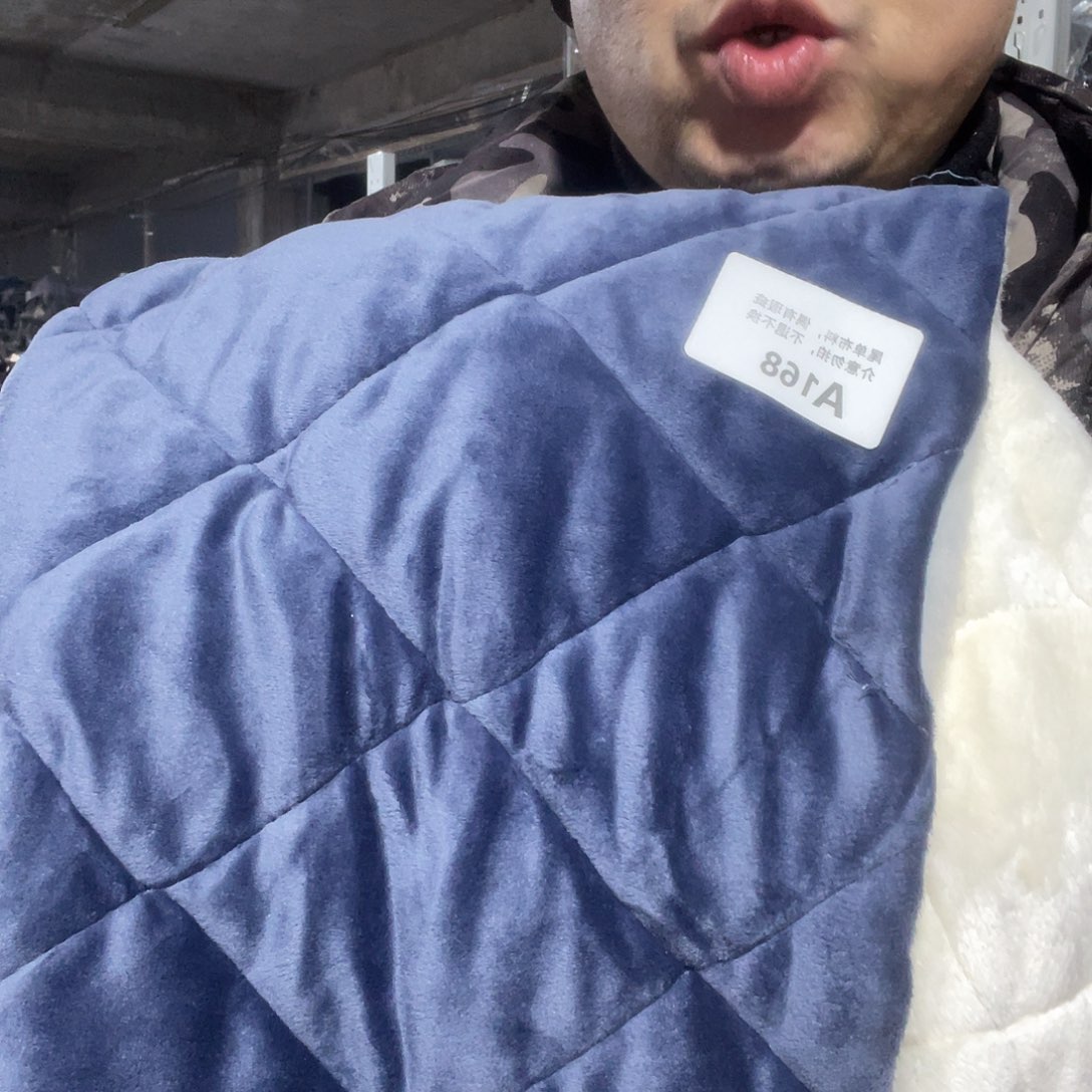 宽1.75米尘土脏加厚款双面毛绒绗棉1米价168