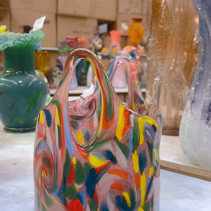 琉璃琉璃花瓶高18口10