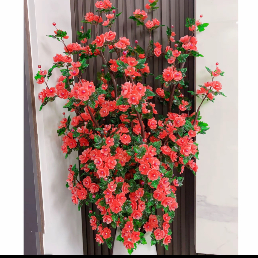 【送曲柳杆】12枝落地款仿玉鸿运牡丹手工DIY材料包