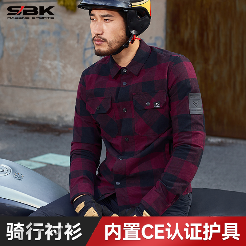 SBK J22M06春秋透气摩托车骑行衬衫休闲时尚防摔骑行服