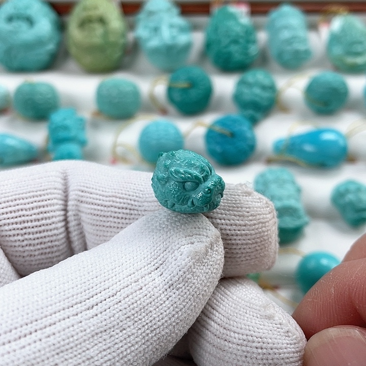 绿松石车挂未镶嵌直径12