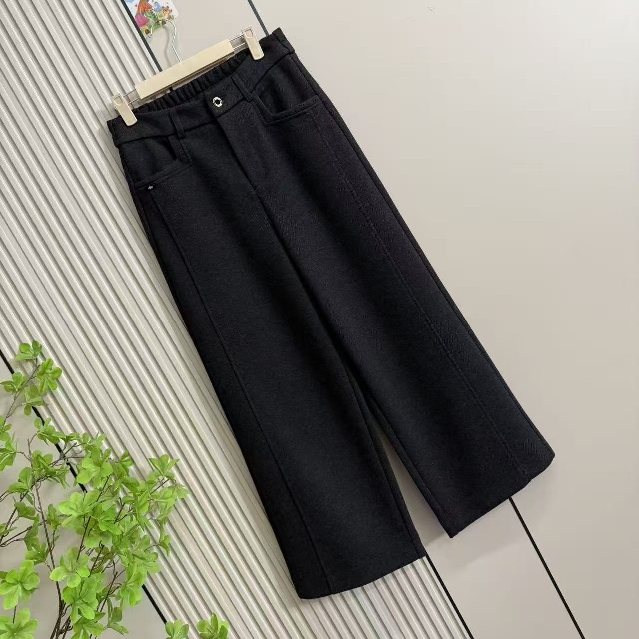 w6608冬季精品羊毛阔腿裤