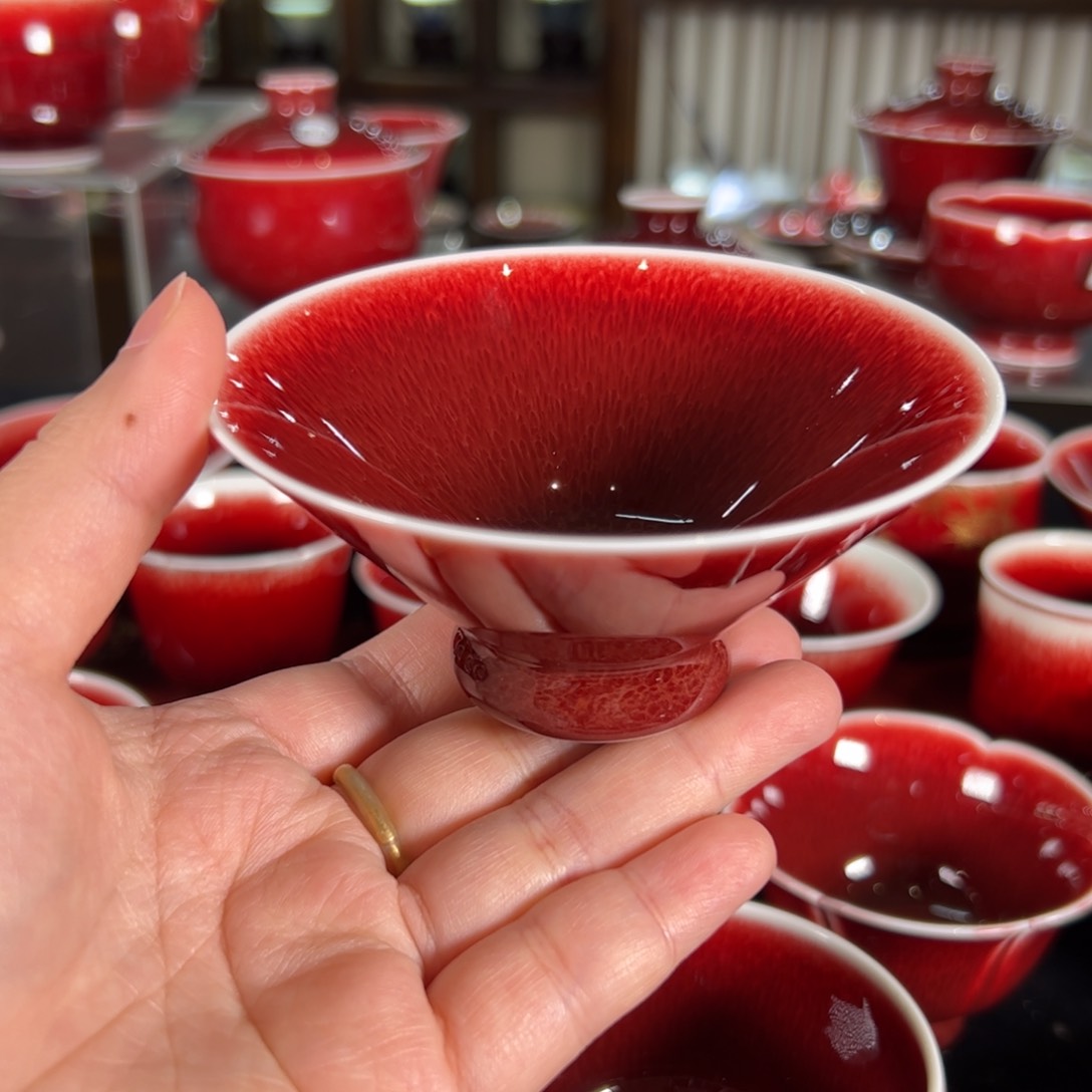 杯子景德镇原矿郎红杯