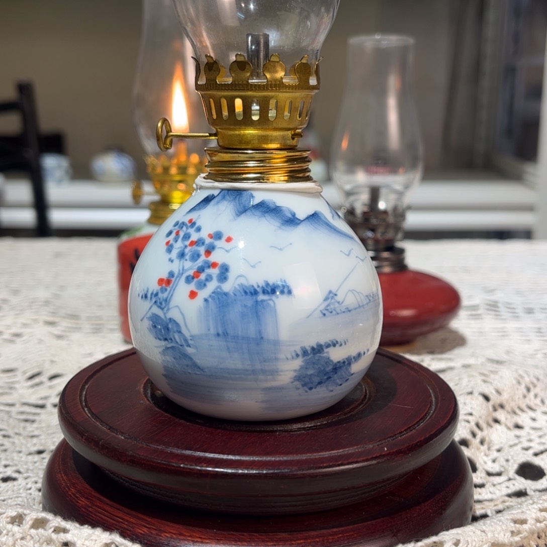 摆件景德镇陶瓷香薰灯