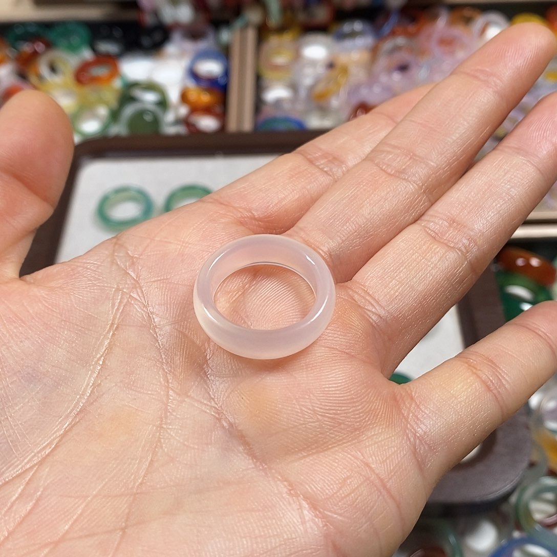 玛瑙/玉髓戒指未镶嵌哇*