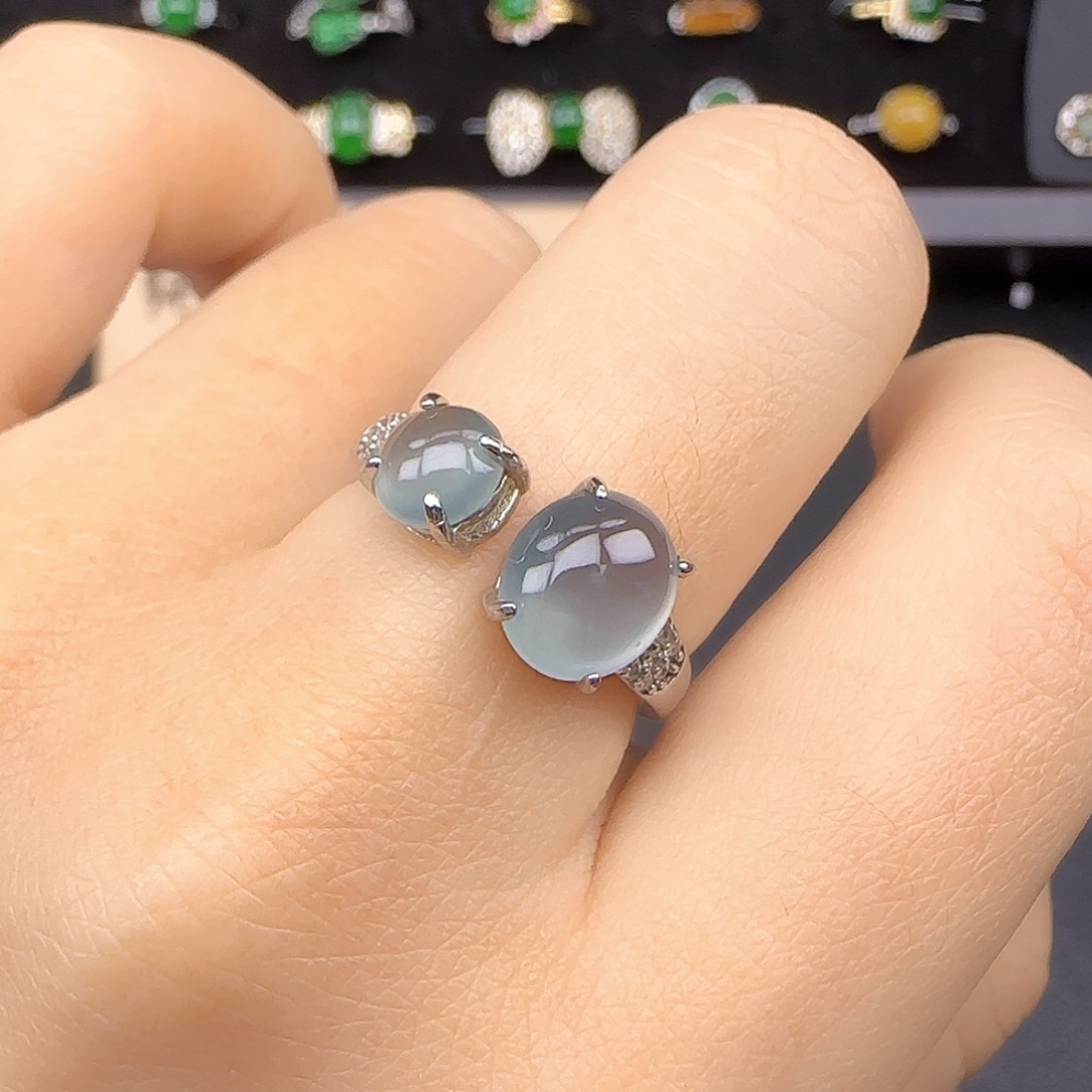 银S925镶嵌戒指翡翠