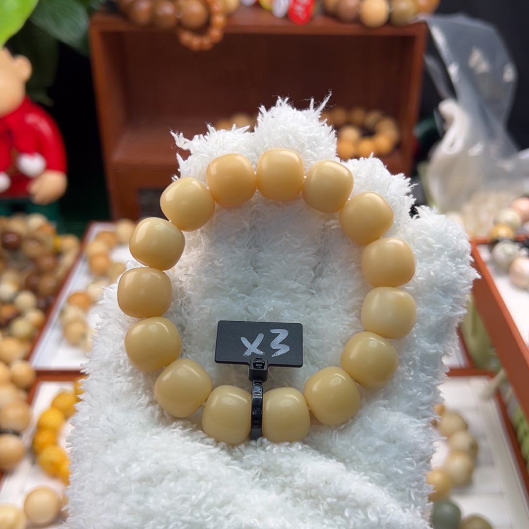 菩提根/象牙果手串卡15桶珠干磨瑕疵3