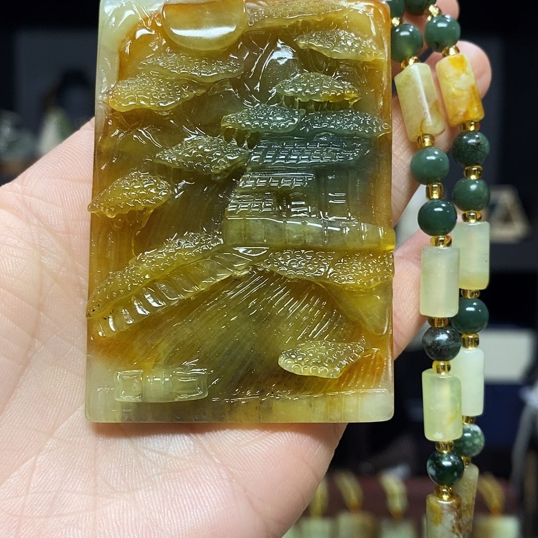 岫玉挂件吊坠手链未镶嵌