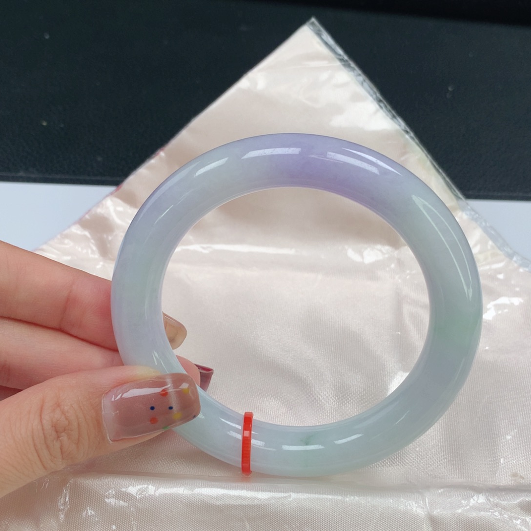 未镶嵌手镯翡翠838胖圆春彩