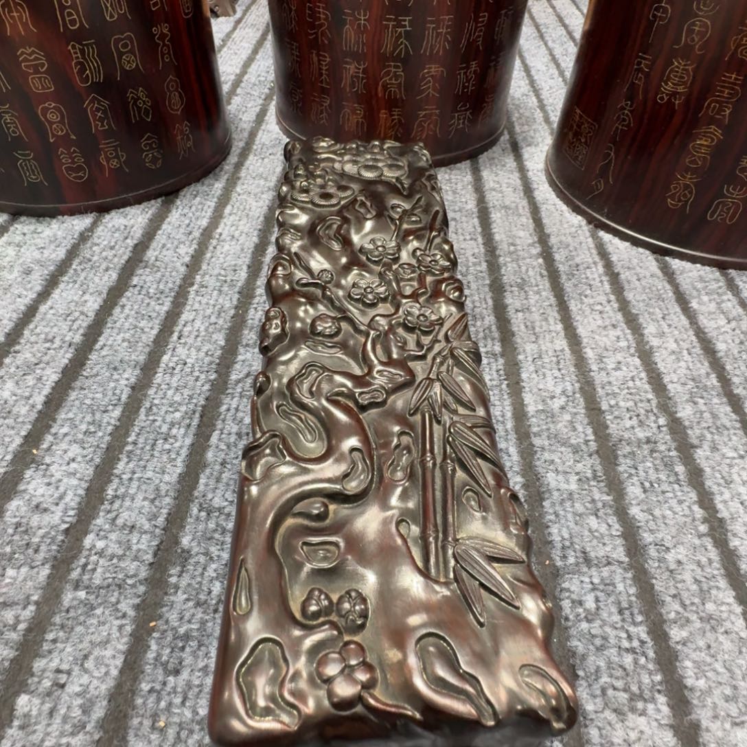 东***菊贡木文房木器文房雅玩