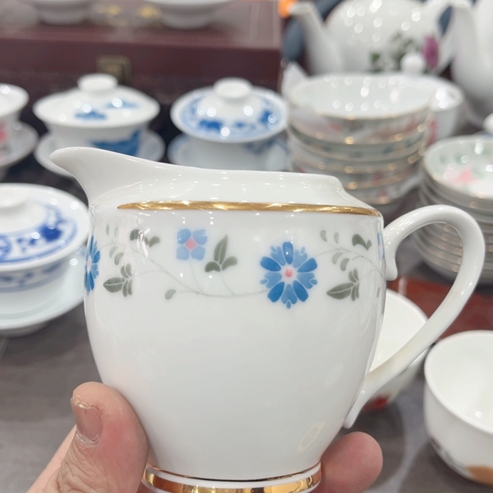 壶釉下五彩的瓷器和瓷器