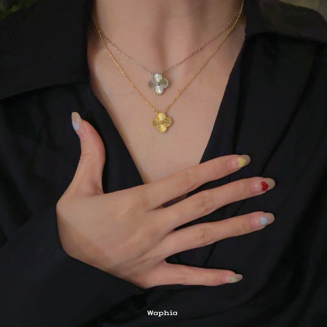 合金项链 Waphia经典时尚百搭轻奢【金、银镭射项链】 VC018